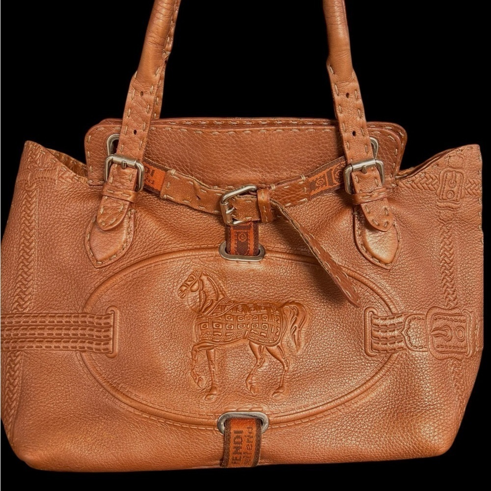Authentic Copper Fendi Villa Borghese Selleria Bag